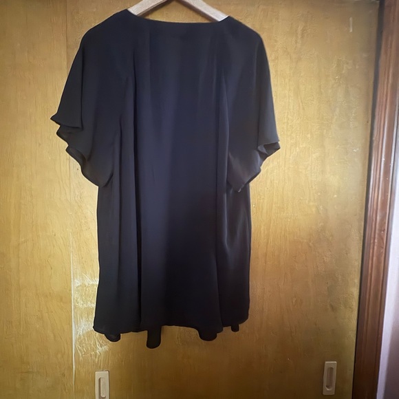 Torrid Black Cutout Women's Blouse - Picture 7 of 8